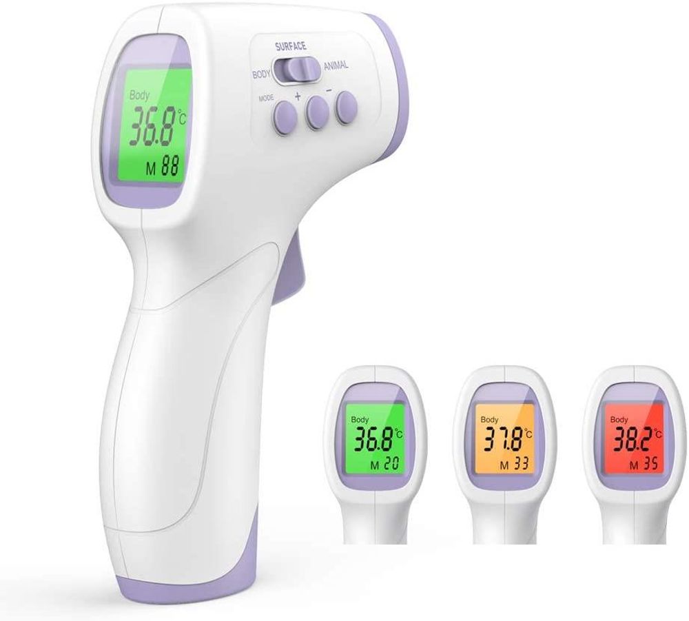 No Touch Infrared Forehead Thermometer for Baby and Adult Purple