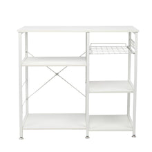 Load image into Gallery viewer, 3-Tier Industrial Kitchen Baker&#39;s Rack Utility Microwave Oven Stand Storage Cart Workstation Shelf, White
