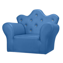Load image into Gallery viewer, Children Sofa PVC Leather Princess Sofa Mini Sofa Bright Blue
